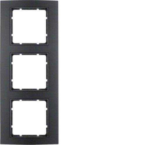 Berker 10133005 Rahmen 3fach B.3 Alu, schwarz/anthrazit Mesch Shop Berker 10133005 Rahmen 3fach B.3 Alu, schwarz/anthrazit Mesch Shop